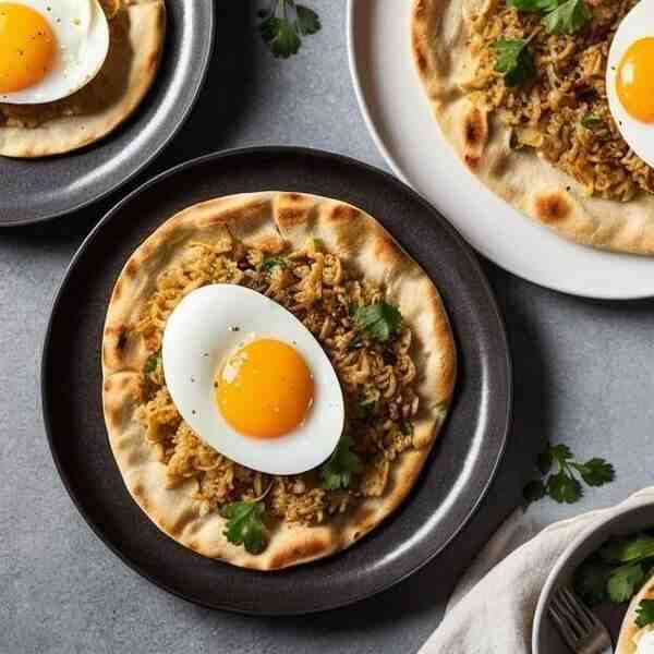 Лепешки с рисом луком и яйцом